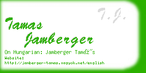 tamas jamberger business card